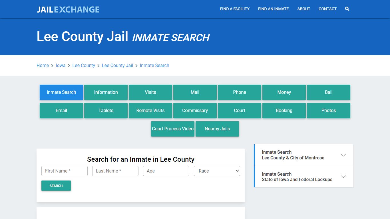 Lee County Jail, IA Inmate Search: Roster & Mugshots - Jail Exchange